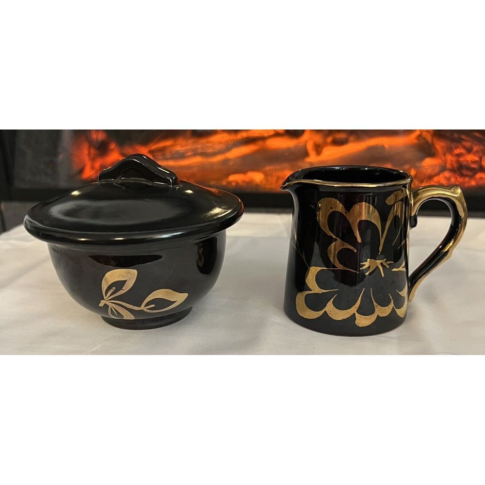 GIBSON STAFFORDSHIRE CREAMER & SUGAR CHINA MADE IN ENGLAND VINTAGE